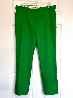 Tory Sport Golf Pants Womens 14 Green Side Stripes Pockets Zip Close Preppy